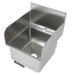 John Boos PBHS-W-1616-SSLR Deck Mount Hand Sink w/ 2 Side Splash, 1 Hole, 16 x 16 x 10" Bowl-cityfoodequipment.com