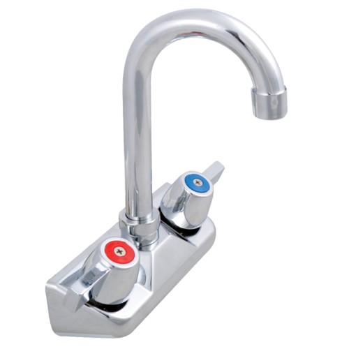 John Boos PBF-4-S-LF Splash Mount Economy Faucet w/ 3 1/2" Gooseneck Spout-cityfoodequipment.com