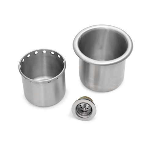 John Boos PB-DWBA-X 5 1/2" Round Dipper Well Bowl w/ Basket Drain, Stainless Steel-cityfoodequipment.com
