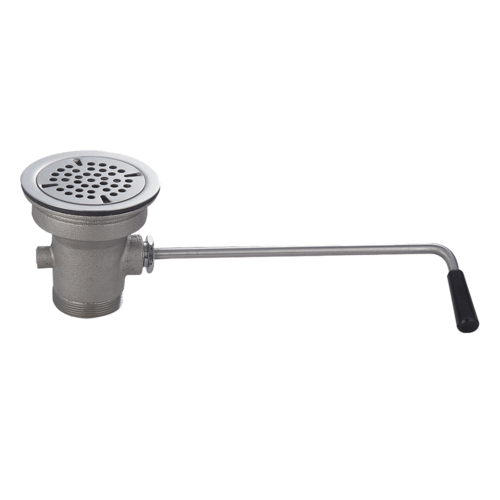 John Boos PB-LWR-1 Twist Lever Drain w/ 3 1/2" Opening & 2" Outlet-cityfoodequipment.com