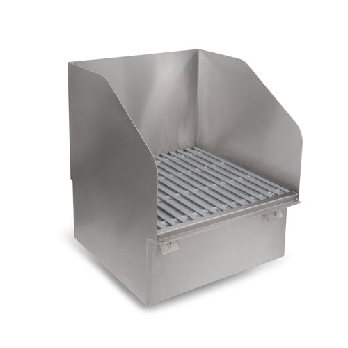 John Boos PBMS-FMFG-SSLR-X Floor Mount Mop Sink w/ 10"D Bowl, Side Splashes-cityfoodequipment.com