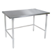 John Boos ST4-2448SBK 48" 14 ga Work Table w/ Open Base & 300 Series Stainless Flat Top-cityfoodequipment.com