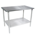 John Boos ST4-2496SSK 96" 14 ga Work Table w/ Undershelf & 300 Series Stainless Flat Top-cityfoodequipment.com