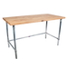 John Boos SNB15 1 3/4" Maple Top Work Table w/ Open Base, 60"L x 36"D-cityfoodequipment.com