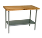 John Boos SNS07 1 3/4" Maple Top Work Table w/ Undershelf, 36"L x 30"D-cityfoodequipment.com