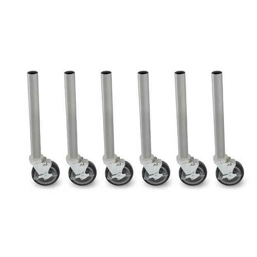 John Boos SLEG-34.75C-6 34 3/4" Legs w/ Locking Casters, Stainless Steel-cityfoodequipment.com