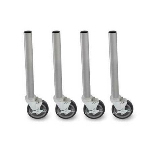 John Boos SLEG-34.75C-4 34 3/4" Legs w/ Locking Casters, Stainless Steel-cityfoodequipment.com
