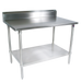 John Boos ST4R5-3036SSK 36" 14 ga Work Table w/ Undershelf & 300 Series Stainless Top, 5" Backsplash-cityfoodequipment.com