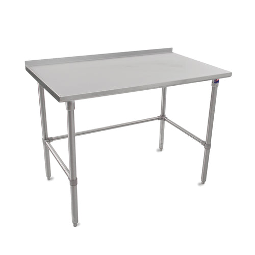 John Boos ST6R1.5-3660SBK-X 60" 16 ga Work Table w/ 300 Series Stainless Top, 1 1/2" Backsplash-cityfoodequipment.com