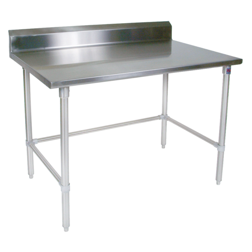John Boos ST6R5-3030GBK-X 30" 16 ga Work Table w/ 300 Series Stainless Top, 5" Backsplash-cityfoodequipment.com
