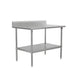 John Boos ST6R5-24120GSK-X 120" 16 ga Work Table w/ Undershelf & 300 Series Stainless Top, 5" Backsplash-cityfoodequipment.com
