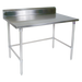 John Boos ST6R5-2460GBK-X 60" 16 ga Work Table w/ 300 Series Stainless Top, 5" Backsplash-cityfoodequipment.com