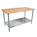 John Boos TNS01 2 1/4" Maple Top Work Table w/ Undershelf, 36"L x 24"D-cityfoodequipment.com