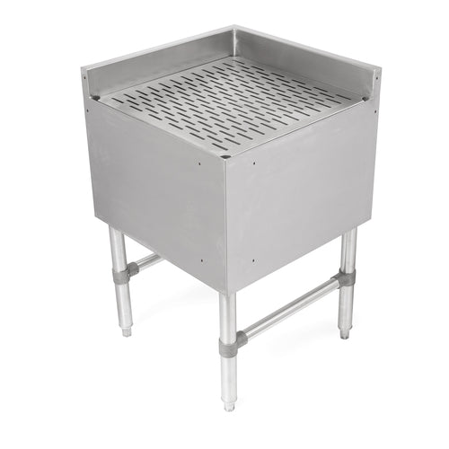 John Boos UBDB-2121-90-IC-X Freestanding Underbar Drainboard w/ 3" Backsplash - 21"W x 21"D x 32 1/2"H-cityfoodequipment.com