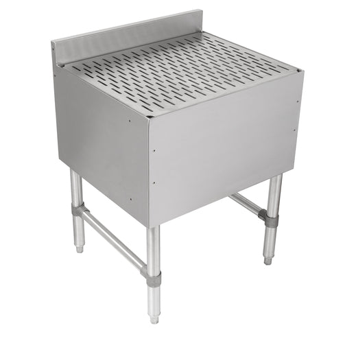John Boos UBDB-1812-X Freestanding Underbar Drainboard w/ 3" Backsplash - 12"W x 18"D x 32 1/2"H-cityfoodequipment.com