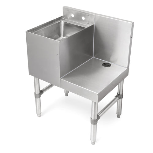 John Boos UBBS-1824-X 24" Underbar Station w/ Dump Sink - 18"D x 32 1/2"H-cityfoodequipment.com