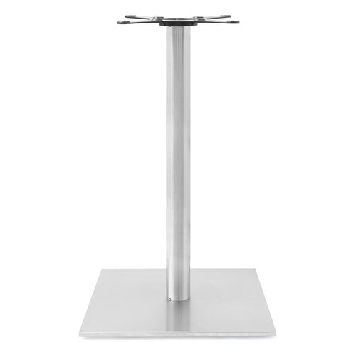 John Boos STB-2242-X Bar Height Table Base w/ 21 1/4" Square Base, Brushed Stainless Steel-cityfoodequipment.com