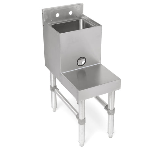 John Boos UBBS-2112-X 12" Underbar Station w/ Dump Sink - 21"D x 32 1/2"H-cityfoodequipment.com