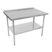 John Boos UFBLG3030 30" 18 ga Work Table w/ Undershelf & 430 Series Stainless Top, 1 1/2" Backsplash-cityfoodequipment.com