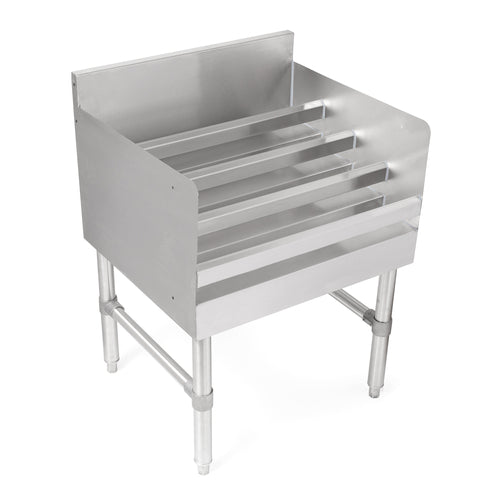 John Boos UBLD-2124-X 4 Step Underbar Liquor Display Unit - 24"W x 21"D x 32 1/2"H, Stainless-cityfoodequipment.com