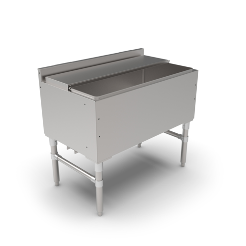 John Boos UBIB-2136-CP7-X 36" Underbar Ice Bin/Cocktail Unit w/ 7 Circuit Cold Plate - 21"D x 32 1/2"H, Stainless-cityfoodequipment.com