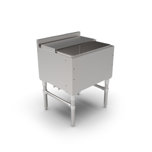 John Boos UBIB-2124-CP7-X 24" Underbar Ice Bin/Cocktail Unit w/ 7 Circuit Cold Plate - 21"D x 32 1/2"H, Stainless-cityfoodequipment.com