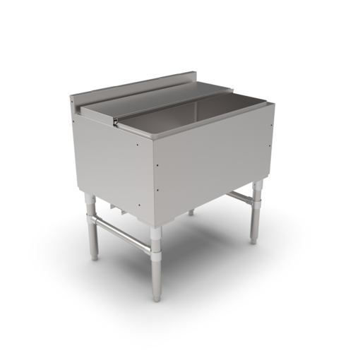 John Boos UBIB-2130-CP7-X 30" Underbar Ice Bin/Cocktail Unit w/ 7 Circuit Cold Plate - 21"D x 32 1/2"H, Stainless-cityfoodequipment.com