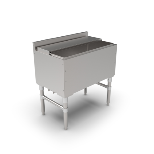 John Boos UBIB-1830-CP10-X 30" Underbar Ice Bin/Cocktail Unit w/ 10 Circuit Cold Plate - 18"D x 32 1/2"H, Stainless-cityfoodequipment.com