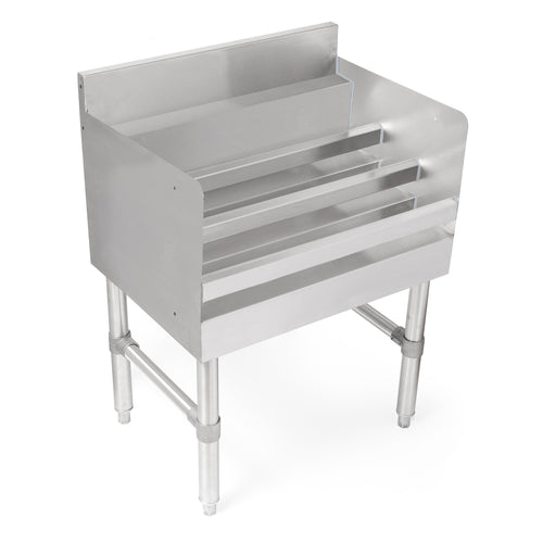 John Boos UBLD-1824-X 3 Step Underbar Liquor Display Unit - 24"W x 18"D x 32 1/2"H, Stainless-cityfoodequipment.com