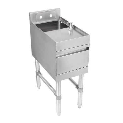 John Boos UBHS-2112-X Underbar Hand Sink w/ Stainless Steel Legs, 12"W x 21"D x 33 1/2"H-cityfoodequipment.com
