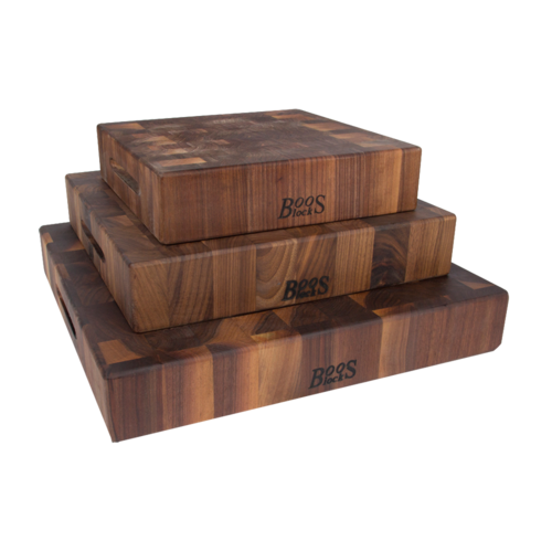 John Boos WAL-CCB151503 Chopping Block w/ Grips, 15x15x3", Walnut, Reversible-cityfoodequipment.com