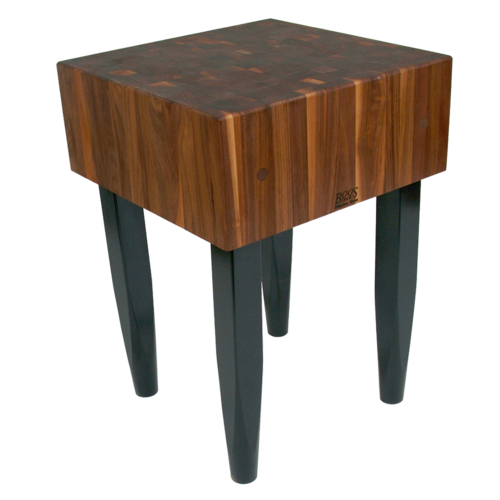 John Boos WAL-PCA1 10" Walnut Top Butcher Block Work Table - 18"L x 18"D-cityfoodequipment.com