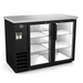 Kelvinator Commercial KCHBB48G 49" Bar Refrigerator - 2 Swinging Glass Doors, Black, 115v-cityfoodequipment.com
