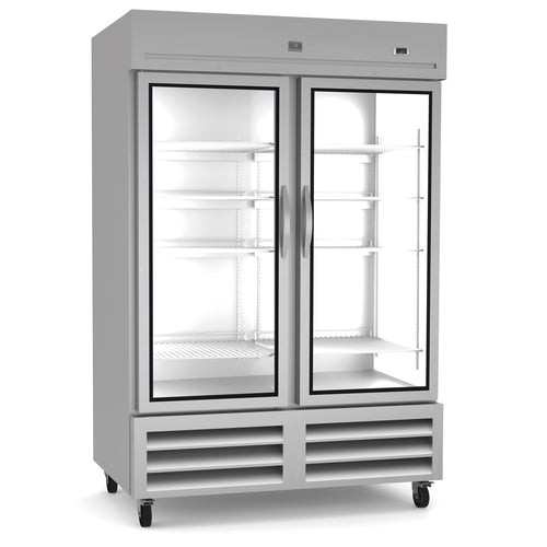 Kelvinator Commercial KCHRI54R2GDR (738281) 53 7/8" Two Section Reach In Refrigerator, (2) Left/Right Hinge Glass Doors, 115v-cityfoodequipment.com