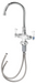 Krowne 16-301L Deck Mount Double Pantry Faucet - 6" Gooseneck Spout, Single Hole-cityfoodequipment.com