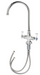 Krowne 16-302L Deck Mount Double Pantry Faucet - 8 1/2" Gooseneck Spout, Single Hole-cityfoodequipment.com