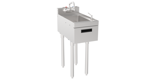 Krowne 18-12DST 12" Silver Series 1 Compartment Sink w/ 10"L x 14"W Bowl, 9 1/2" Deep-cityfoodequipment.com