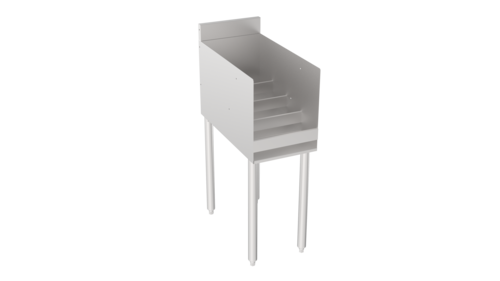 Krowne 18-12RD Silver Series Raised Liquor Display - Holds 12 Bottles, 3" Back Splash, 12" x 22 1/2"-cityfoodequipment.com