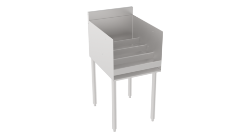 Krowne 18-18RD Silver Series Raised Liquor Display - Holds 20 Bottles, 3" Back Splash, 18" x 22 1/2"-cityfoodequipment.com