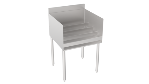Krowne 18-24RD Silver Series Raised Liquor Display - Holds 28 Bottles, 3" Back Splash, 24" x 22 1/2"-cityfoodequipment.com