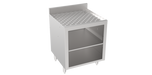 Krowne 18-GSB3 Silver Series Under Bar Glass Storage Unit - Open Base, 3" Back Splash, 24" x 22 1/2"-cityfoodequipment.com
