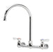 Krowne 12-802L Splash Mount Faucet - 8 1/2" Gooseneck Spout, 8" Centers-cityfoodequipment.com