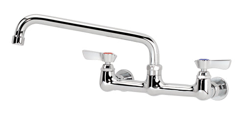 Krowne 12-810L Splash Mount Faucet - 10" Swing Spout, 8" Centers-cityfoodequipment.com