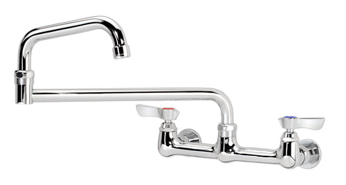 Krowne 12-818L Splash Mount Faucet w/ 18" Double Jointed Swing Nozzle-cityfoodequipment.com
