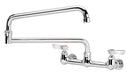Krowne 12-824L Splash Mount Faucet w/ 24" Double Jointed Swing Nozzle-cityfoodequipment.com