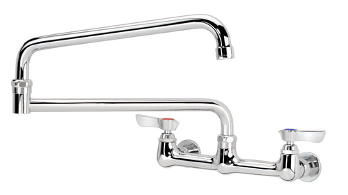 Krowne 12-824L Splash Mount Faucet w/ 24" Double Jointed Swing Nozzle-cityfoodequipment.com
