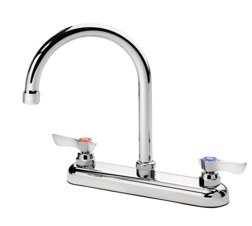 Krowne 13-801L Deck Mount Faucet - 6" Gooseneck Spout, 8" Centers-cityfoodequipment.com