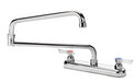 Krowne 13-824L Deck Mount Faucet w/ 24" Double Jointed Swing Nozzle-cityfoodequipment.com