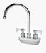 Krowne 14-401L Splash Mount Faucet - 6" Gooseneck Spout, 4" Centers-cityfoodequipment.com