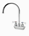 Krowne 14-402L Splash Mount Faucet - 8 1/2" Gooseneck Spout, 4" Centers-cityfoodequipment.com